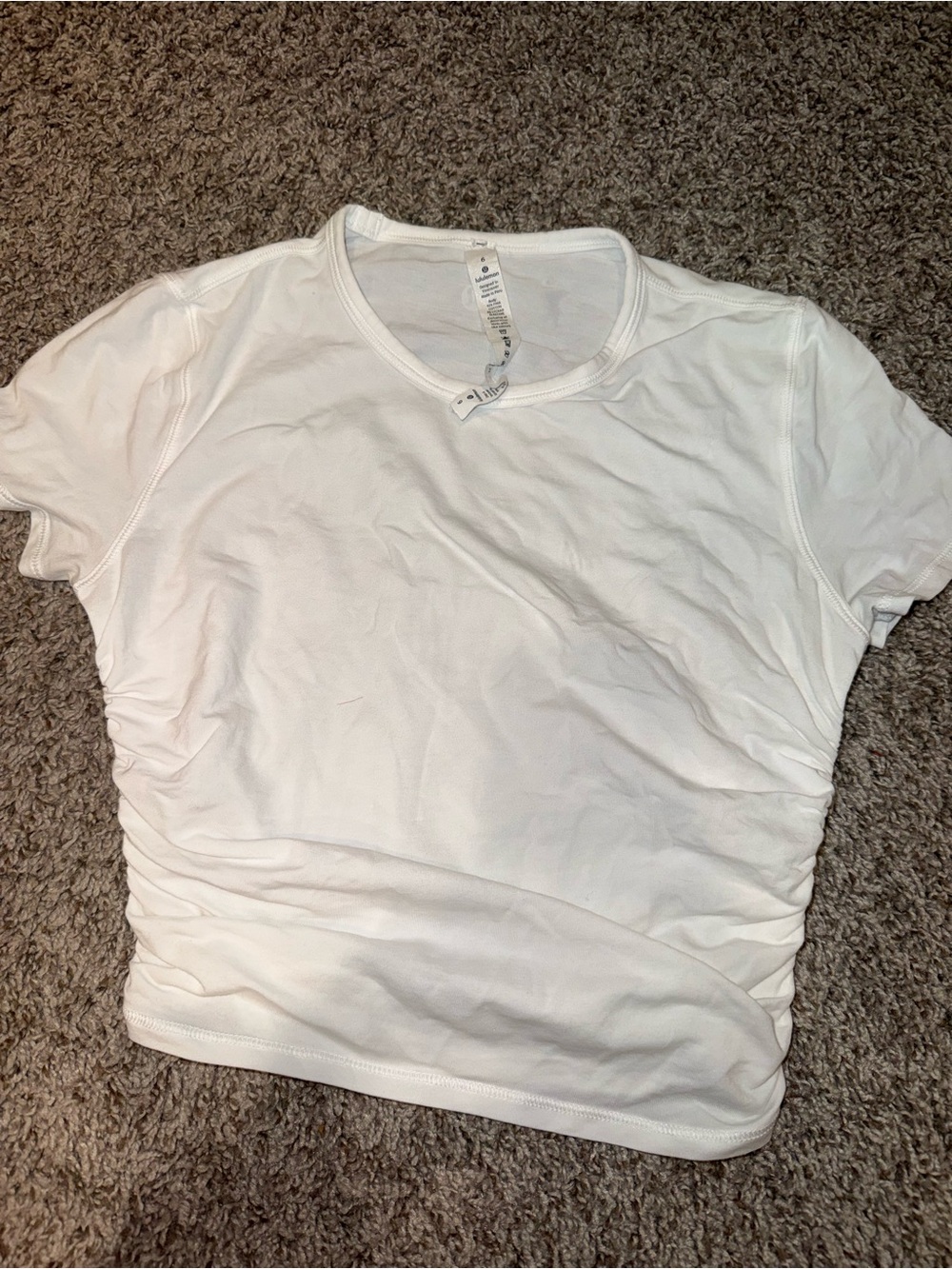 White Lululemon Cinch Top